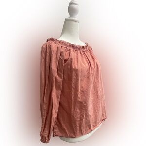 Pink Off-Shoulder Blouse